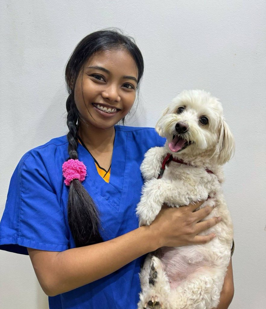 Nuraqhilah, veterinary nurse at AVH Animal Ark Vet